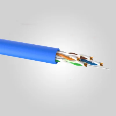 Fil électrique extérieur LAN Ethernet CAT6 UTP avec conducteur en cuivre massif et gaine en PVC 23AWG